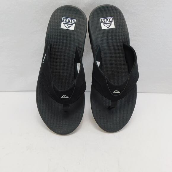Reef Black Men's Fanning Flip Flop  with Bottle Opener Size 12 New - Picture 13 of 15